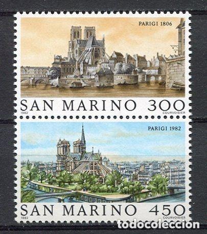 Sellos: San Marino 1982 Ivert 1057/8 *** Grandes Ciudades del Mundo - Paris