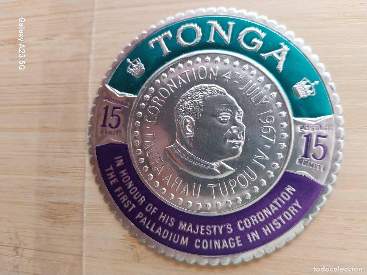 Sellos: TONGA SELLO 15 SENITI A&Ntilde;O 1967 CORONACION REY TAUFA AHAU SIN USAR