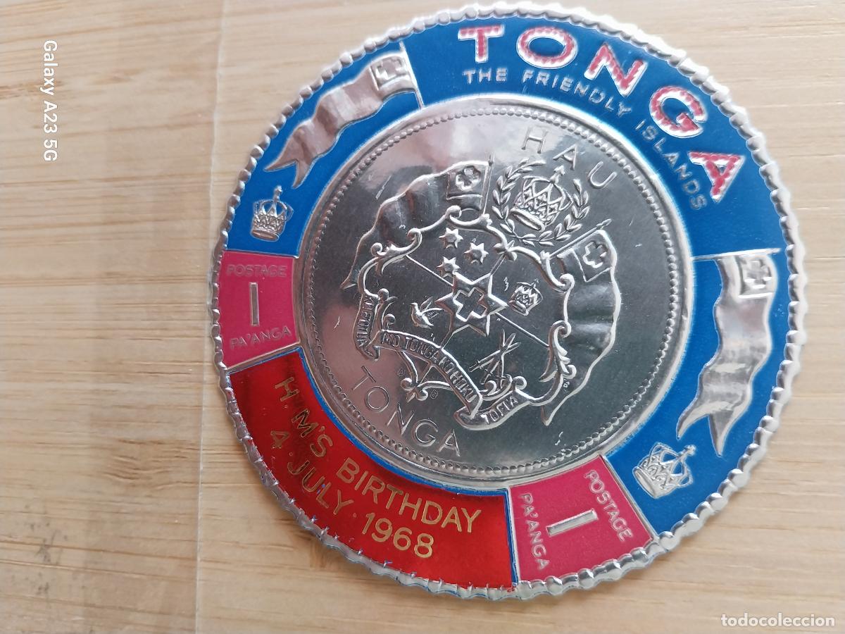 Sellos: TONGA SELLO 1 PA&acute;ANGA A&Ntilde;O 1968 M&acute;S BIRTHDAY 4 JULY 1968 SIN USAR