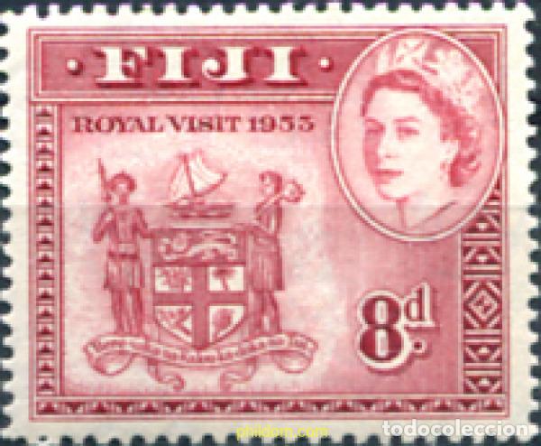Sellos: 312713 MNH FIJI 1953 VISITA REAL