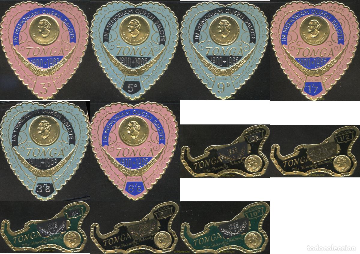 Sellos: 212882 MNH TONGA 1966 en memoria de la reina sEN MEMORIA DE LA REINA SELOTE