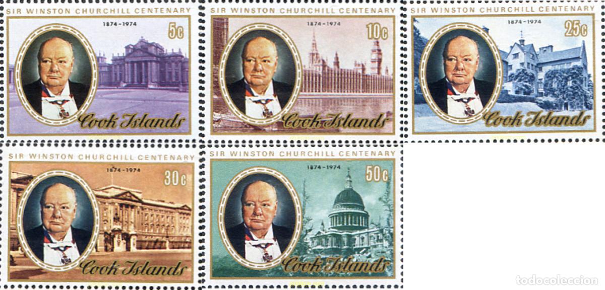 Sellos: 65560 MNH COOK Islas 1974 CENTENARIO DEL NACIMIENTO DE SIR WINSTON CHURCHILL