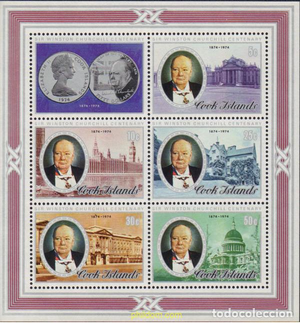 Sellos: 65567 MNH COOK Islas 1974 CENTENARIO DEL NACIMIENTO DE SIR WINSTON CHURCHILL