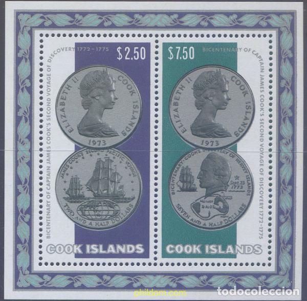 Sellos: 660322 MNH COOK Islas 1974 200 ANIVERSARIO DEL SEGUNDO VIAJE DEL CAPITAN COOK