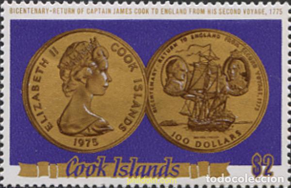 Sellos: 65570 MNH COOK Islas 1975 BICENTENARIO DEL REGRESO DEL CAPITAN COOK
