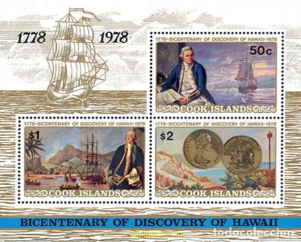 Sellos: 65606 MNH COOK Islas 1978 BICENTENARIO DEL DESCUBRIMIENTO DE LAS ISLAS HAWAI