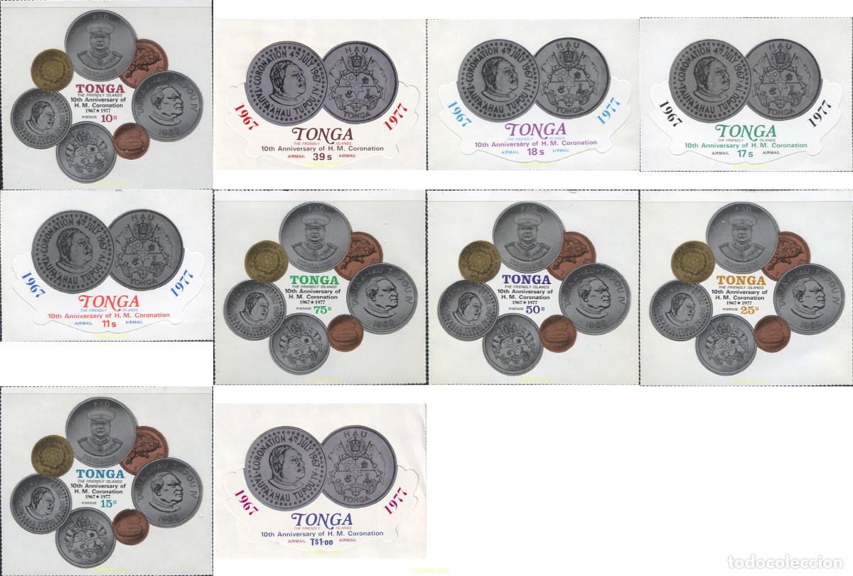 Sellos: 212841 MNH TONGA 1977 10 ANIVERSARIO DE LA CORONACION DE SU MAJESTAD REY TAUFA'AHAU IV
