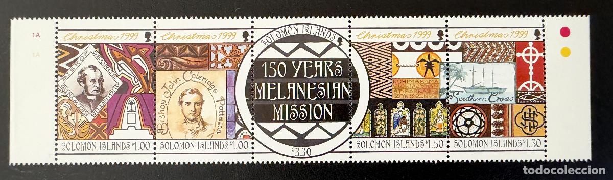 Sellos: Islas Salom&oacute;n 1999 Mi. 1010-1014 emisi&oacute;n conjunta Navidad misi&oacute;n