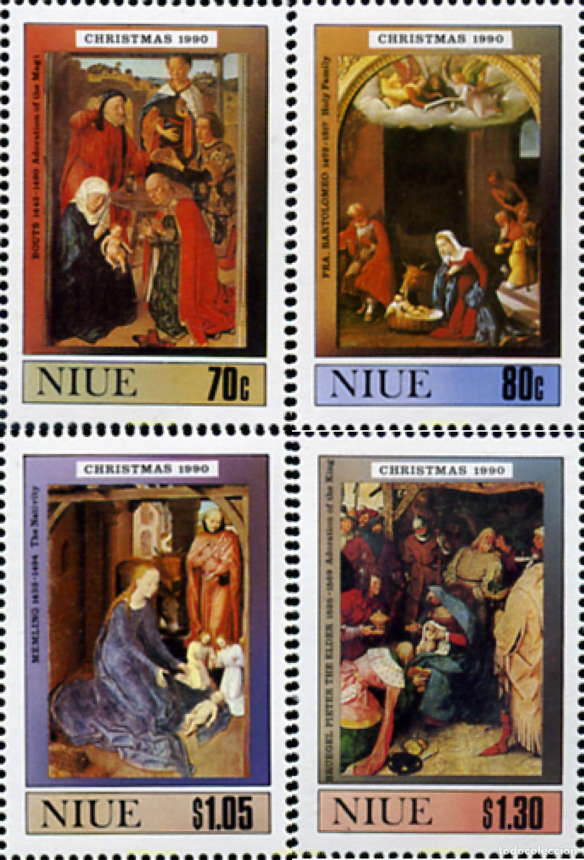 Sellos: 348158 MNH NIUE 1990 NAVIDAD