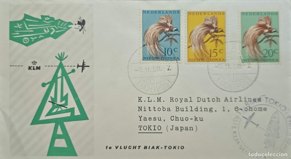 Sellos: MI) 1958, PAPUA NEW GUINEA, BIAK ISLAND (NETHERLANDS NEW GUINEA) TO TOKYO, JAPAN, AIRMAIL COVER FEAT
