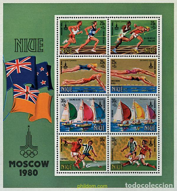 Sellos: 56554 MNH NIUE 1980 22 JUEGOS OLIMPICOS VERANO MOSCU 1980