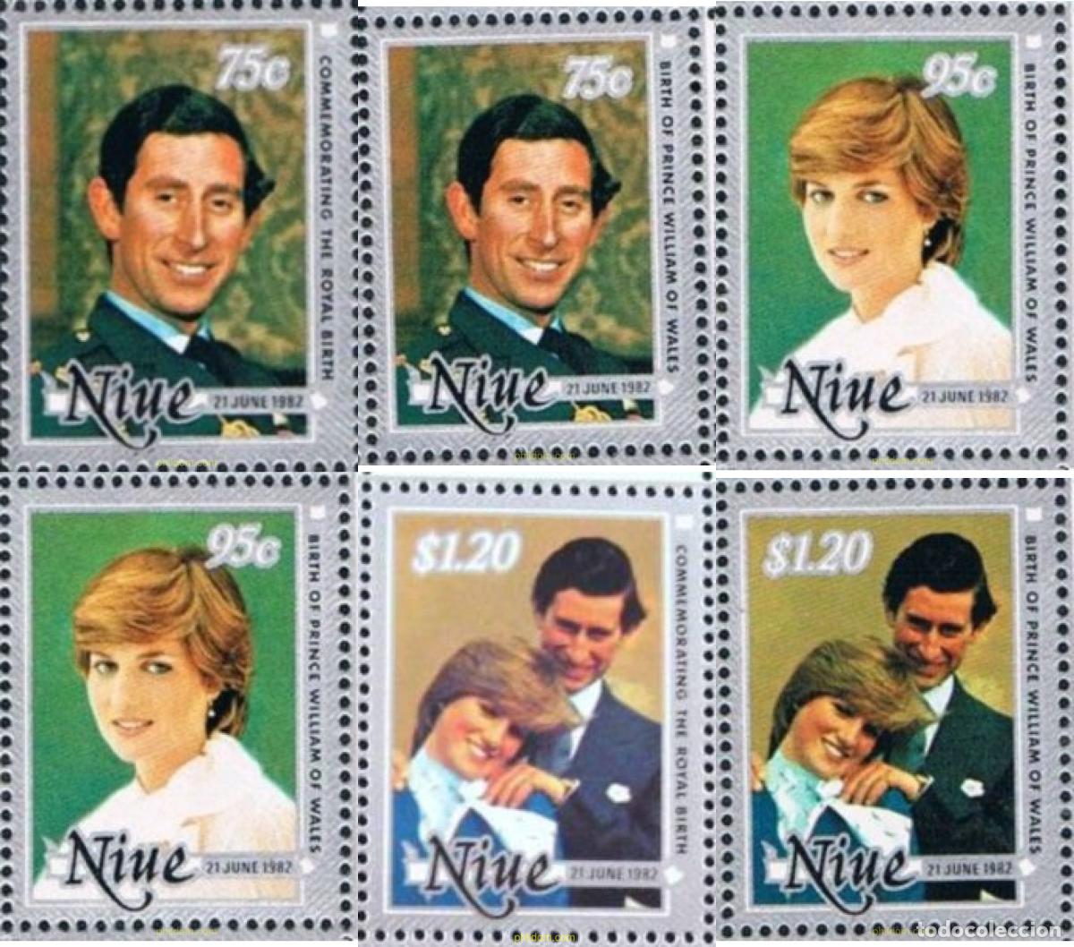 Sellos: 73532 MNH NIUE 1982 NACIMIENTO DEL PRINCIPE GUILLERMO