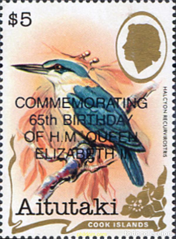 Sellos: 32345 MNH AITUTAKI 1991 65 ANIVERSARIO DE ISABEL II