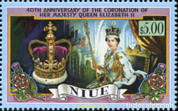 Sellos: 348170 MNH NIUE 1993 ANIVERSARIO DE LA CORONACION DE ISABEL II