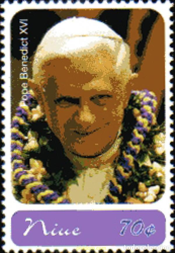 Sellos: 225609 MNH NIUE 2007 80 ANIVERSARIO DEL PAPA BENEDICTO XVI