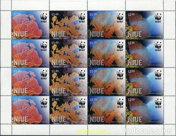 Sellos: 285356 MNH NIUE 2012 CORALES. WWF