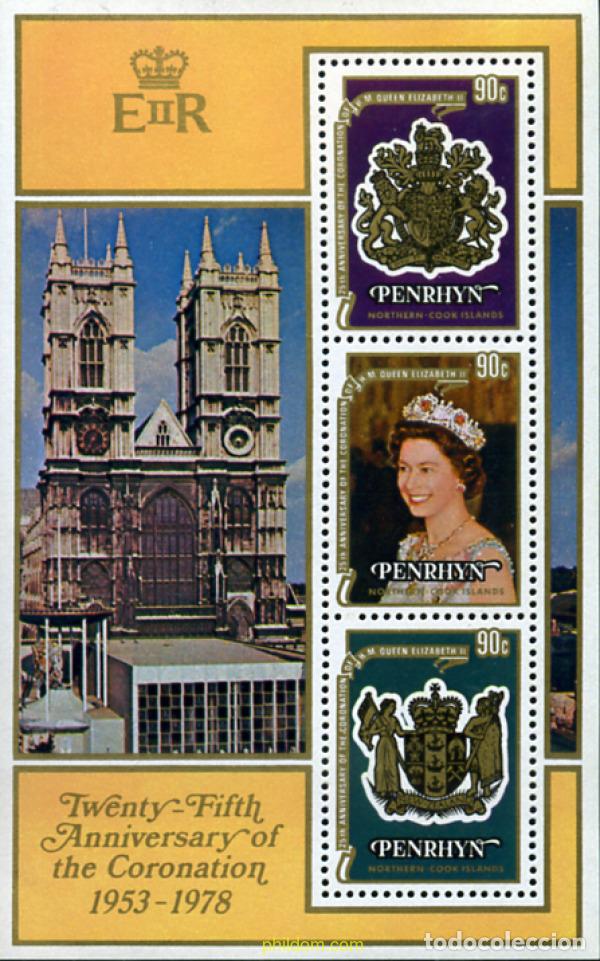 Stamps: 54952 MNH PENRHYN 1978 25 ANIVERSARIO DE LA CORONACION DE ISABEL II