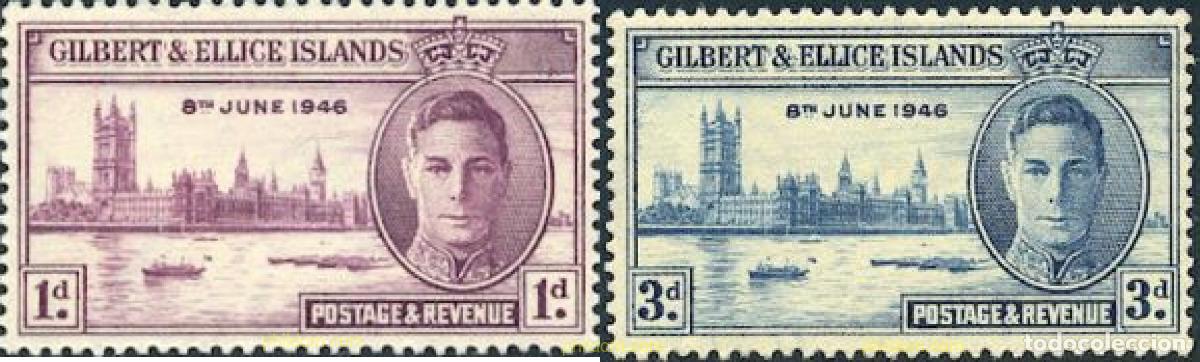 Timbres: 780131 MNH GILBERT Y ELLICE 1946 ANIVERSARIO DE LA VICTORIA