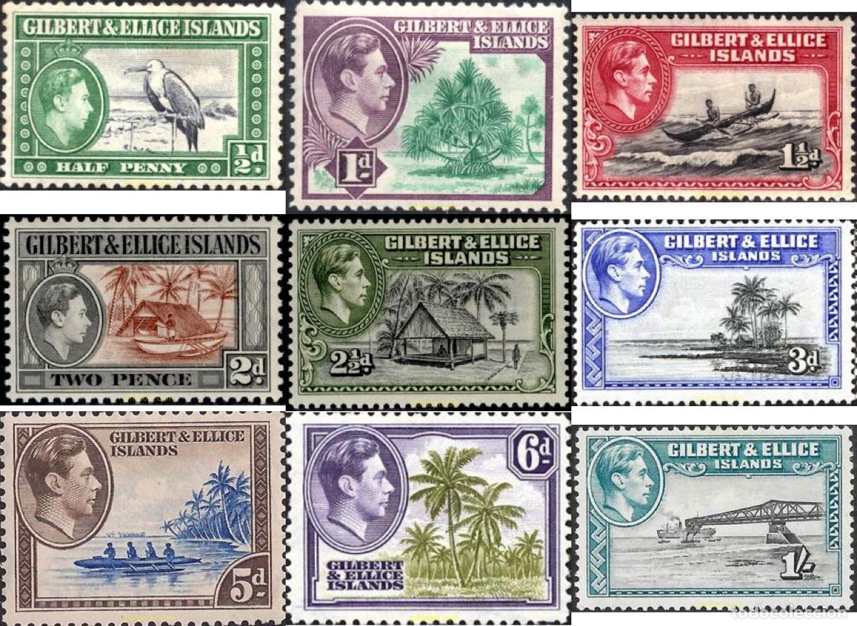 Timbres: 796820 HINGED GILBERT Y ELLICE 1939 SERIE BASICA