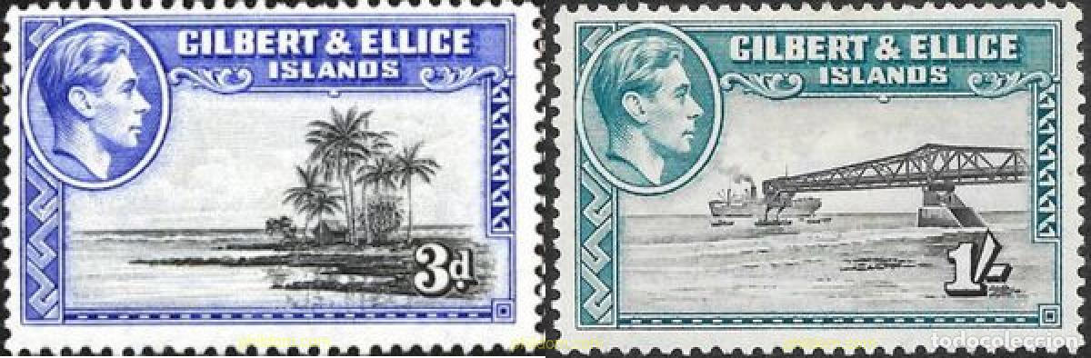 Timbres: 796822 HINGED GILBERT Y ELLICE 1939 SERIE BASICA
