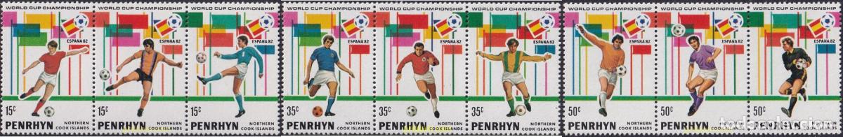 Timbres: 796888 MNH PENRHYN 1981 COPA DEL MUNDO DE FUTBOL. ESPA&Ntilde;A-82