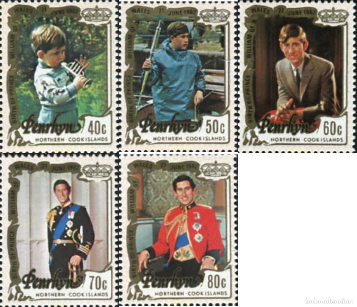 Sellos: 54896 MNH PENRHYN 1982 NACIMIENTO DEL PRINCIPE GUILLERMO