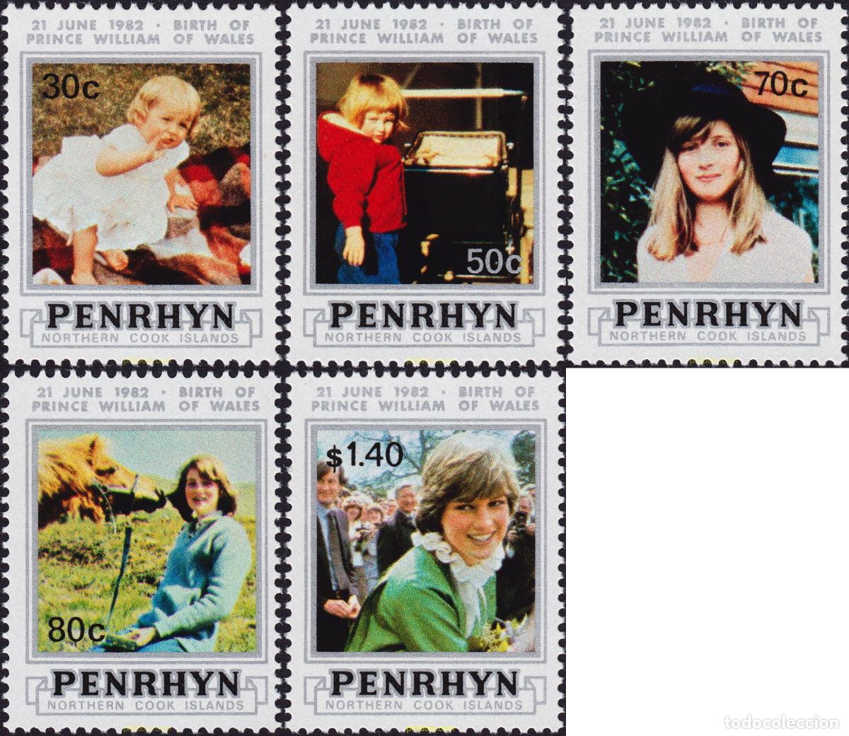 Timbres: 796895 MNH PENRHYN 1982 NACIMIENTO DEL PRINCIPE GUILLERMO