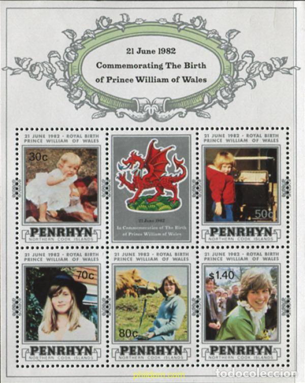 Timbres: 55029 MNH PENRHYN 1982 NACIMIENTO DEL PRINCIPE GUILLERMO