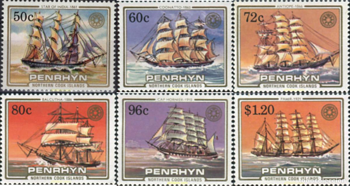 Sellos: 698135 MNH PENRHYN 1984 BARCOS DE VELA