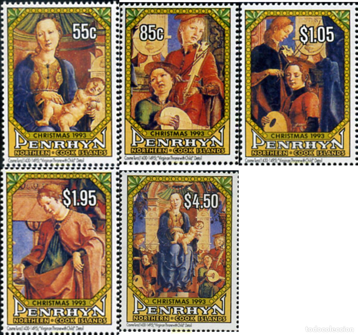 Sellos: 351165 MNH PENRHYN 1993 NAVIDAD