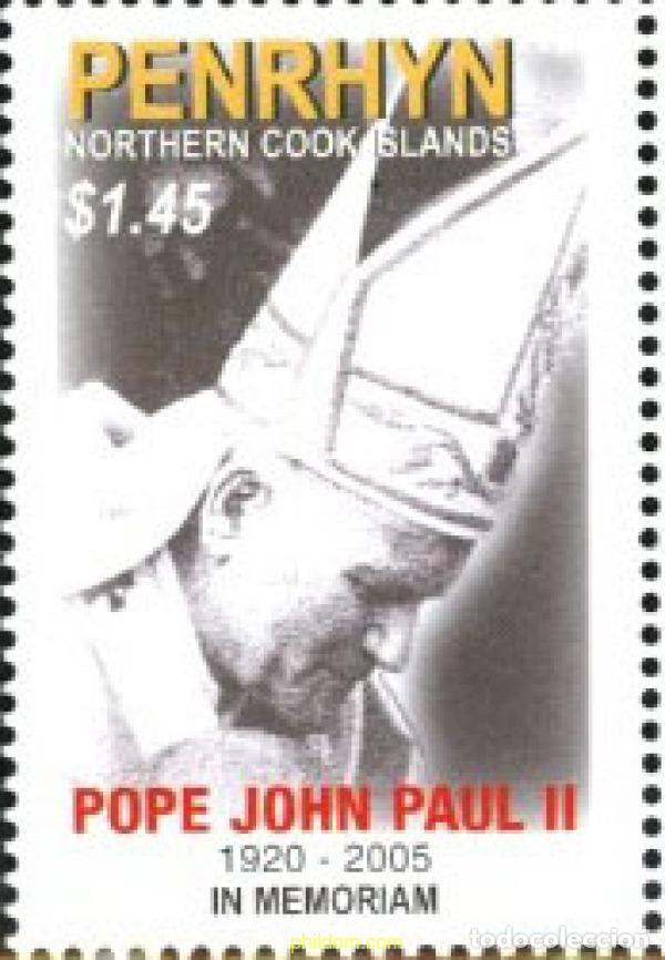 Sellos: 192101 MNH PENRHYN 2005 EN MEMORIA DEL PAPA JUAN-PABLO II