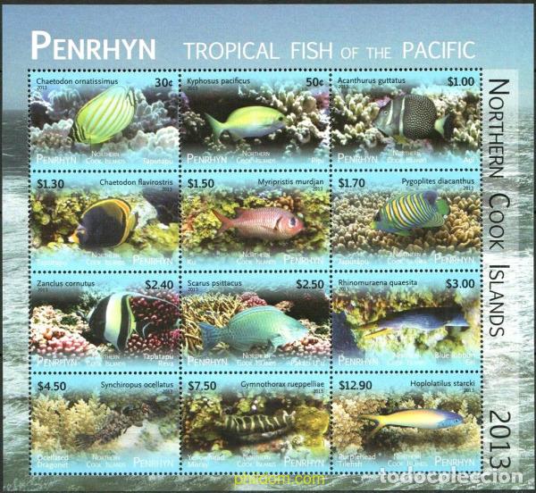 Sellos: 797163 MNH PENRHYN 2013 FAUNA MARINA - PECES