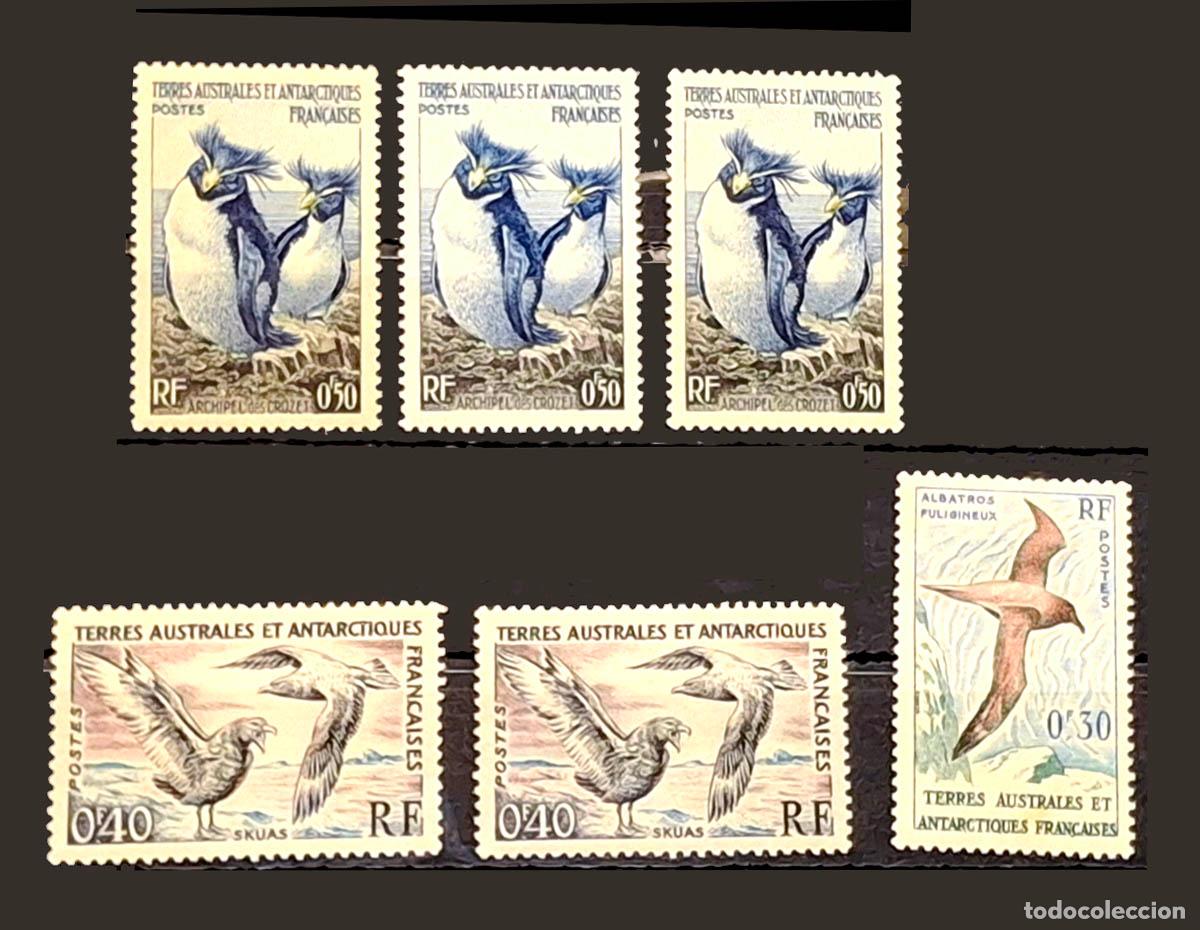 Sellos: 1956 Territorios Australes y Ant&aacute;rticos Franceses 6 sellos con charnela