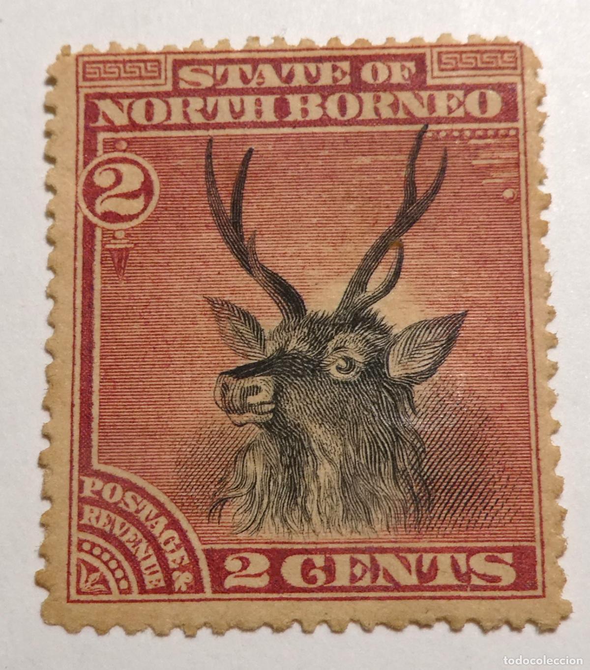 Sellos: Sello postal Borneo Septentrional , Dos centavos 1894