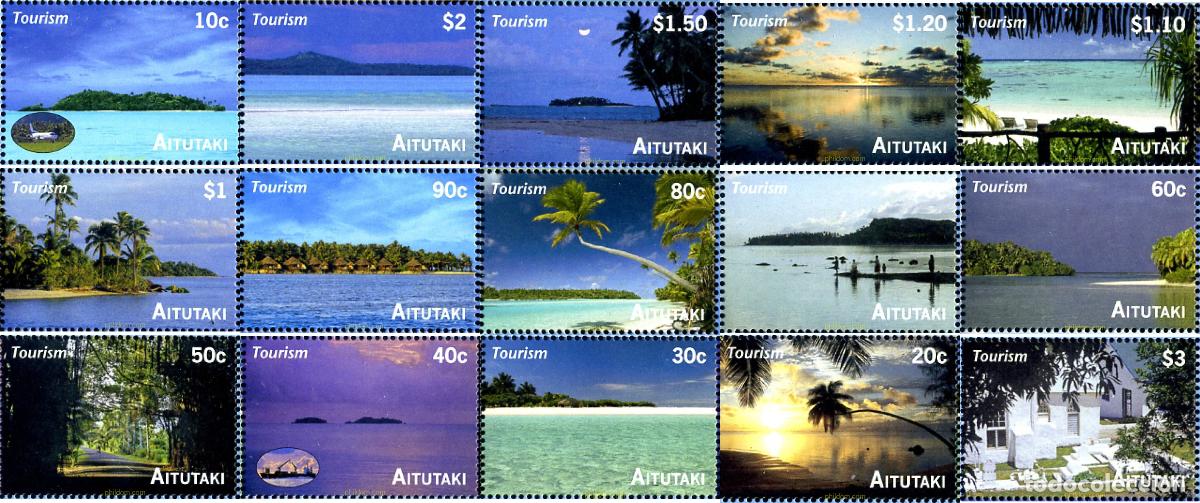 Sellos: 260960 MNH AITUTAKI 2010 TURISMO. VISTAS DE LAS ISLAS.