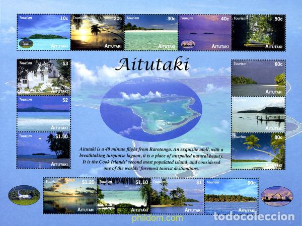 Sellos: 260961 MNH AITUTAKI 2010 TURISMO. VISTAS DE LAS ISLAS.
