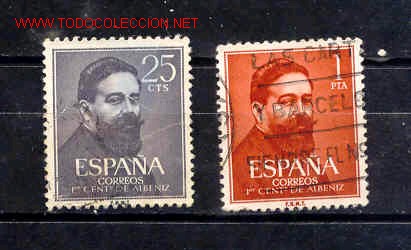 Sellos: I Centenario del Nacimiento de Isaac Albeniz - Foto 1