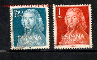Sellos: II Centenario del Nacimiento de Leandro Fernandez de Morat&iacute;n - Foto 1