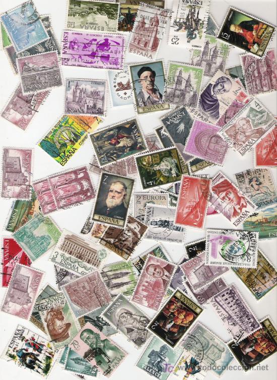 Sellos: GRAN LOTE DE SELLOS MAS DE 200 SELOS DE ESPA&Ntilde;A 2&ordm; CENTENARIO - Foto 1