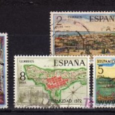 Sellos: ++ ESPAÑA / SPAIN / SERIE COMPLETA AÑO 1972 YVERT NR.1761/64 USADA HISPANIDAD PUERTO RICO. Lote 7758527