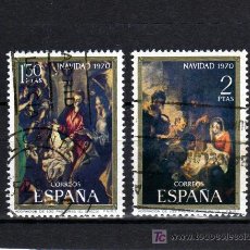 Sellos: ++ ESPAÑA / SPAIN / SERIE COMPLETA AÑO 1970 YVERT NR.1657/58 USADA NAVIDAD. Lote 7797648