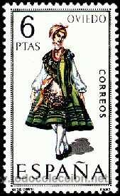 Sellos: ESPA&Ntilde;A 1969 1909 TRAJE OVIEDO - Foto 1