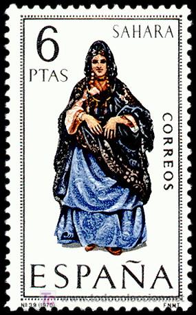 Sellos: ESPA&Ntilde;A 1970 1951 TRAJE SAHARA - Foto 1
