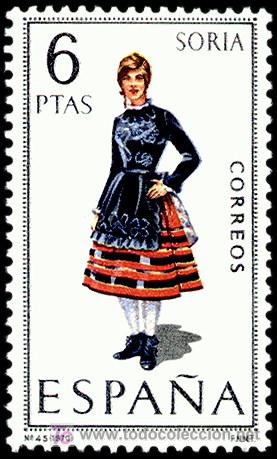 Sellos: ESPA&Ntilde;A 1970 1957 TRAJE SORIA - Foto 1