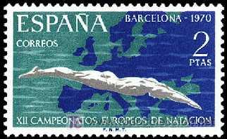 Sellos: ESPA&Ntilde;A 1970 1989 Nataci&oacute;n - Foto 1