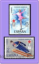 Sellos: ESPA&Ntilde;A 1972 2074/5 Sapporo - Foto 1