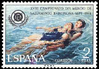 Sellos: ESPA&Ntilde;A 1974 2202 Salvamento - Foto 1
