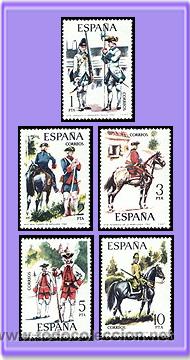 Sellos: ESPA&Ntilde;A 1975 2236/0 IV Uniformes - Foto 1