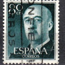 Sellos: ESPAÑA 1955 - 80 C - EDIFIL 1152 - GENERAL FRANCO - USADO