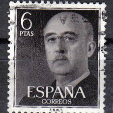 Sellos: ESPAÑA 1955 - 6 P - EDIFIL 1161 - GENERAL FRANCO - USADO